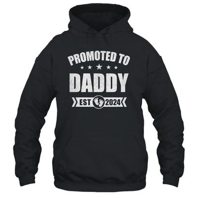 Promoted To Daddy Est 2024 Fathers Day First Time New Dad Shirt & Hoodie | teecentury