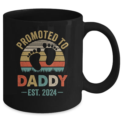 Promoted To Daddy Est 2024 Fathers Day Vintage Mug | teecentury