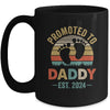 Promoted To Daddy Est 2024 Fathers Day Vintage Mug | teecentury