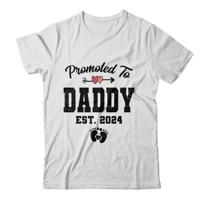 Promoted To Daddy Est 2024 First Time Fathers Day Shirt & Hoodie | teecentury