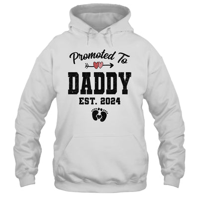 Promoted To Daddy Est 2024 First Time Fathers Day Shirt & Hoodie | teecentury