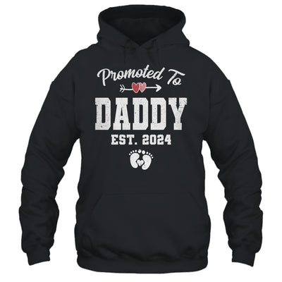 Promoted To Daddy Est 2024 Funny First Time Fathers Day Shirt & Hoodie | teecentury