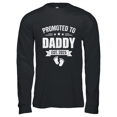 Promoted To Daddy Est 2025 Fathers Day First Time New Dad Shirt & Hoodie | teecentury