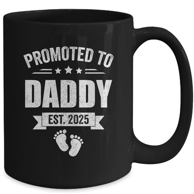 Promoted To Daddy Est 2025 Fathers Day First Time New Dad Mug | teecentury