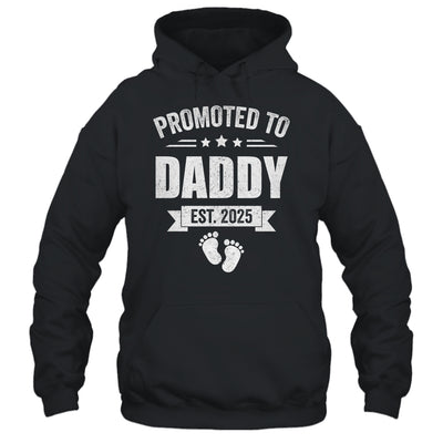 Promoted To Daddy Est 2025 Fathers Day First Time New Dad Shirt & Hoodie | teecentury