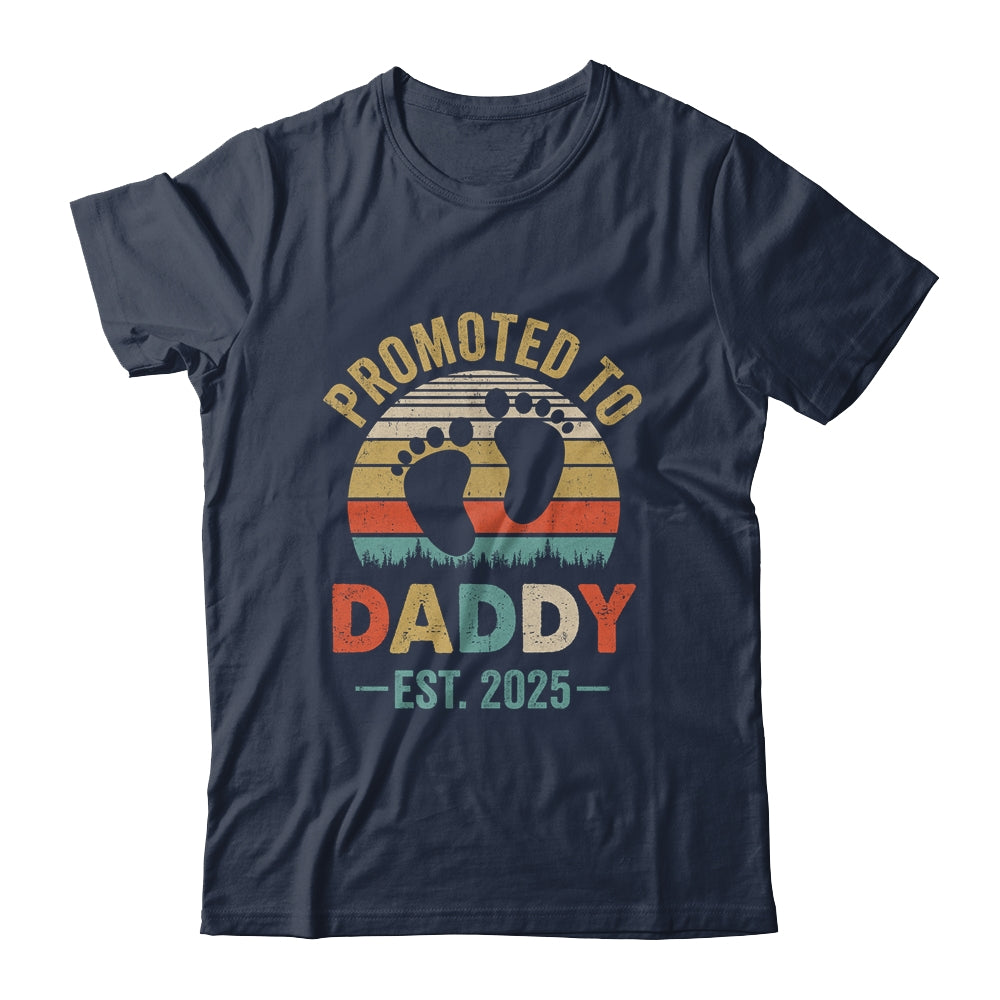 Promoted To Daddy Est 2025 Fathers Day Vintage Shirt & Hoodie | teecentury