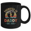Promoted To Daddy Est 2025 Fathers Day Vintage Mug | teecentury