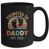 Promoted To Daddy Est 2025 Fathers Day Vintage Mug | teecentury