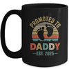 Promoted To Daddy Est 2025 Fathers Day Vintage Mug | teecentury