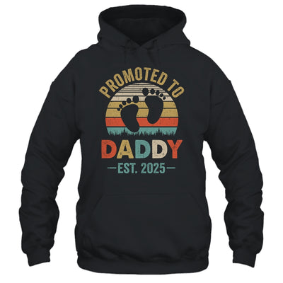 Promoted To Daddy Est 2025 Fathers Day Vintage Shirt & Hoodie | teecentury