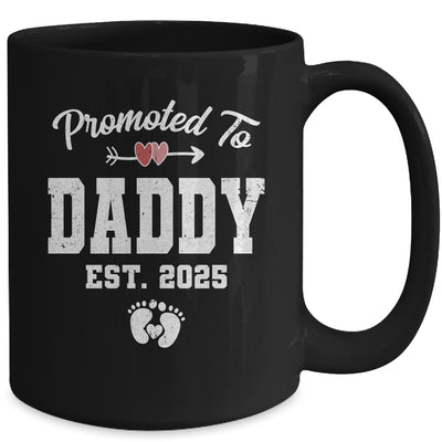 Promoted To Daddy Est 2025 Funny First Time Fathers Day Mug | teecentury