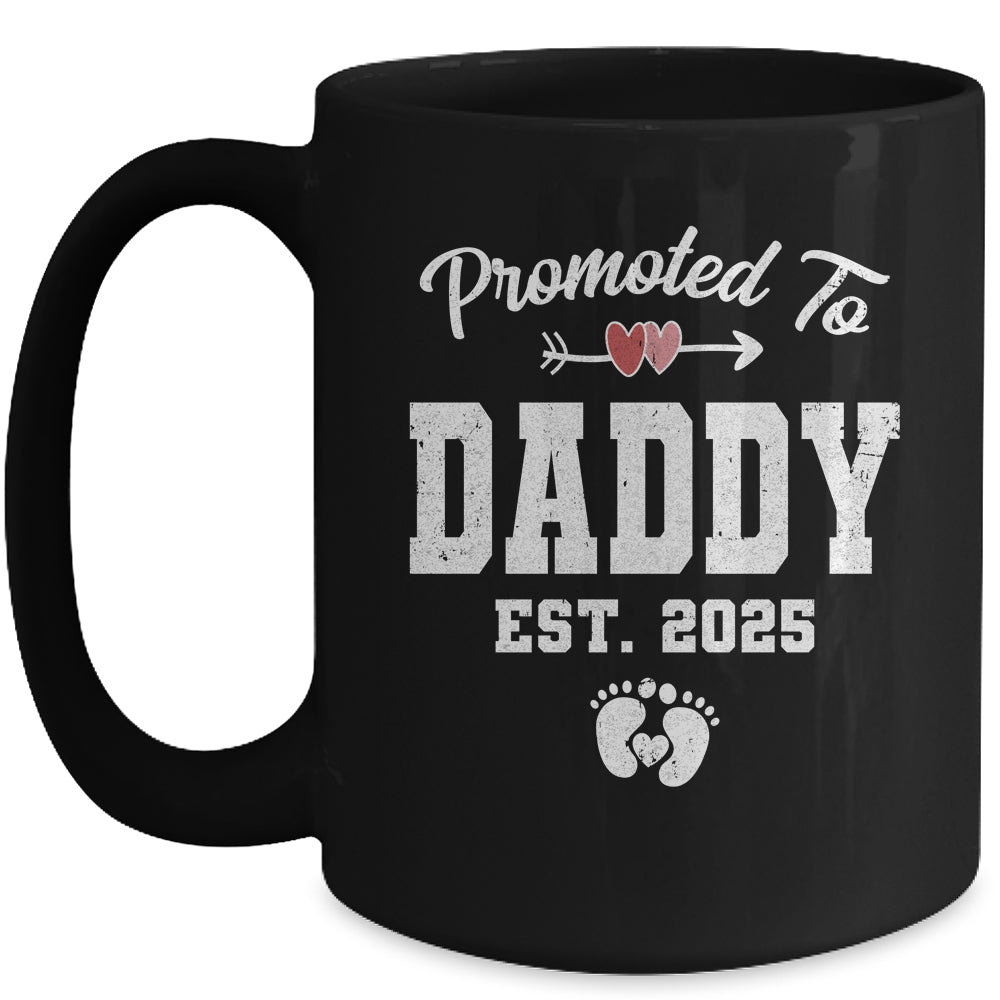 Promoted To Daddy Est 2025 Funny First Time Fathers Day Mug | teecentury