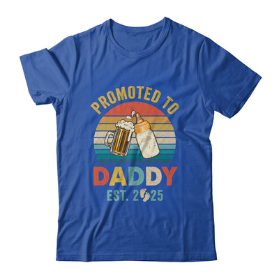 Promoted To Daddy Est 2025 Vintage New Dad Fathers Day Shirt & Hoodie | teecentury
