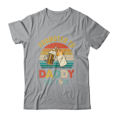 Promoted To Daddy Est 2025 Vintage New Dad Fathers Day Shirt & Hoodie | teecentury