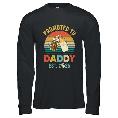 Promoted To Daddy Est 2025 Vintage New Dad Fathers Day Shirt & Hoodie | teecentury