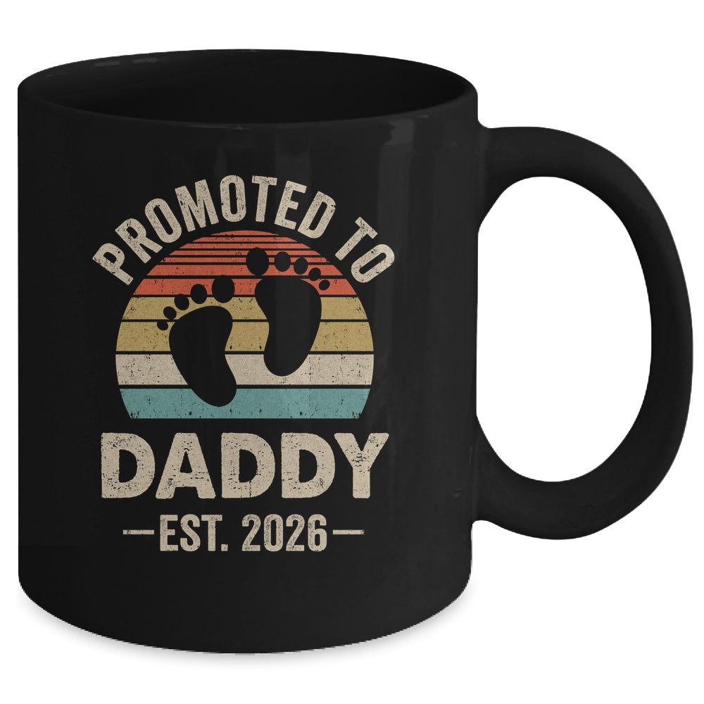 Promoted To Daddy Est 2026 Fathers Day Vintage Mug | teecentury