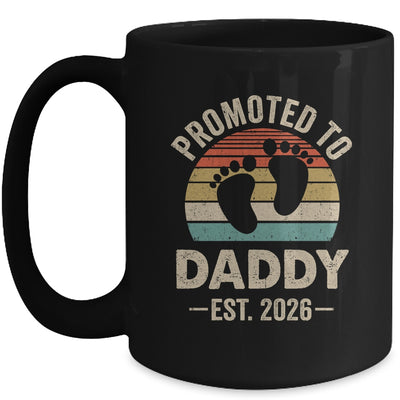 Promoted To Daddy Est 2026 Fathers Day Vintage Mug | teecentury