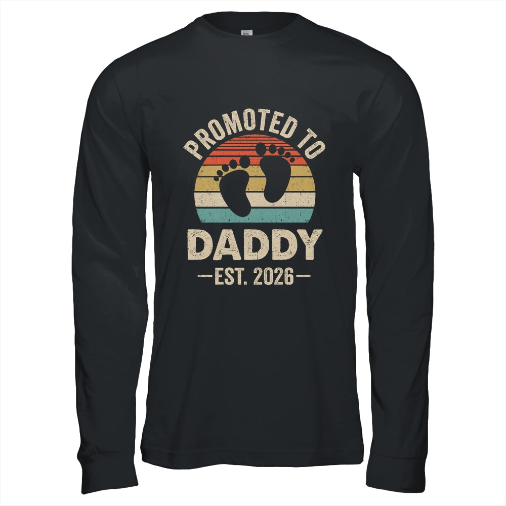 Promoted To Daddy Est 2026 Fathers Day Vintage Shirt & Hoodie | teecentury