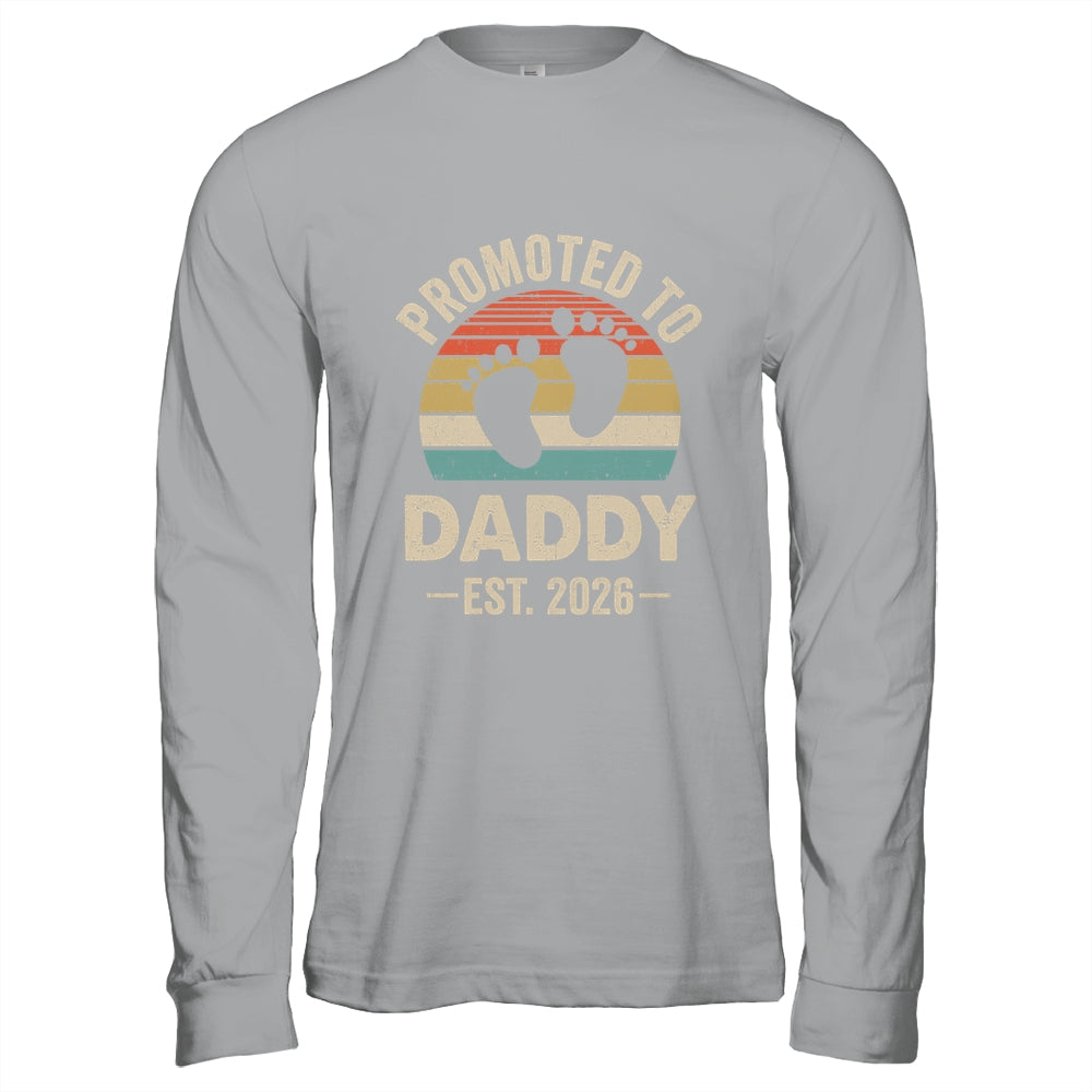 Promoted To Daddy Est 2026 Fathers Day Vintage Shirt & Hoodie | teecentury