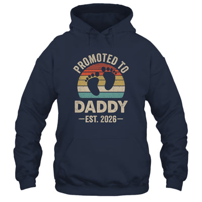 Promoted To Daddy Est 2026 Fathers Day Vintage Shirt & Hoodie | teecentury