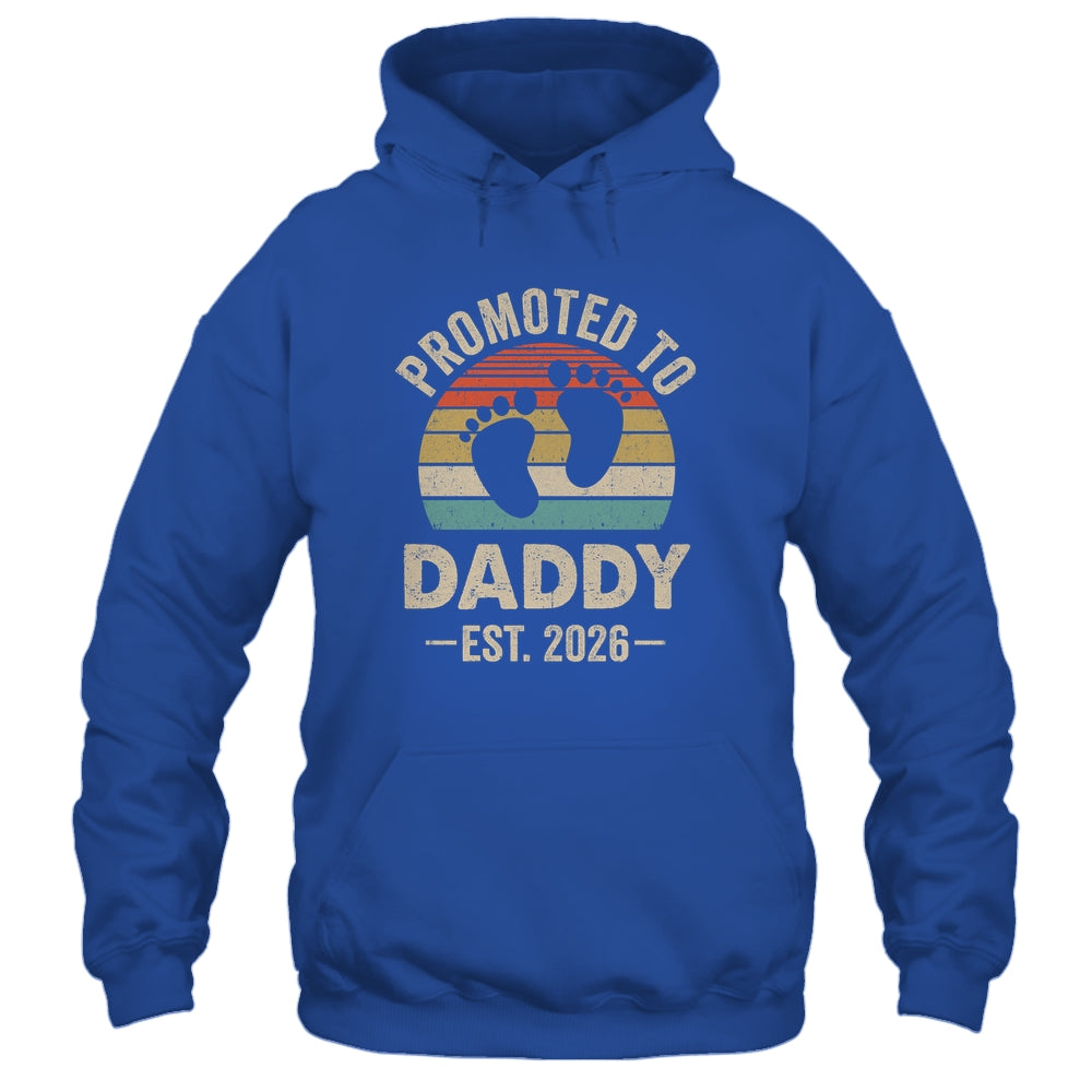 Promoted To Daddy Est 2026 Fathers Day Vintage Shirt & Hoodie | teecentury