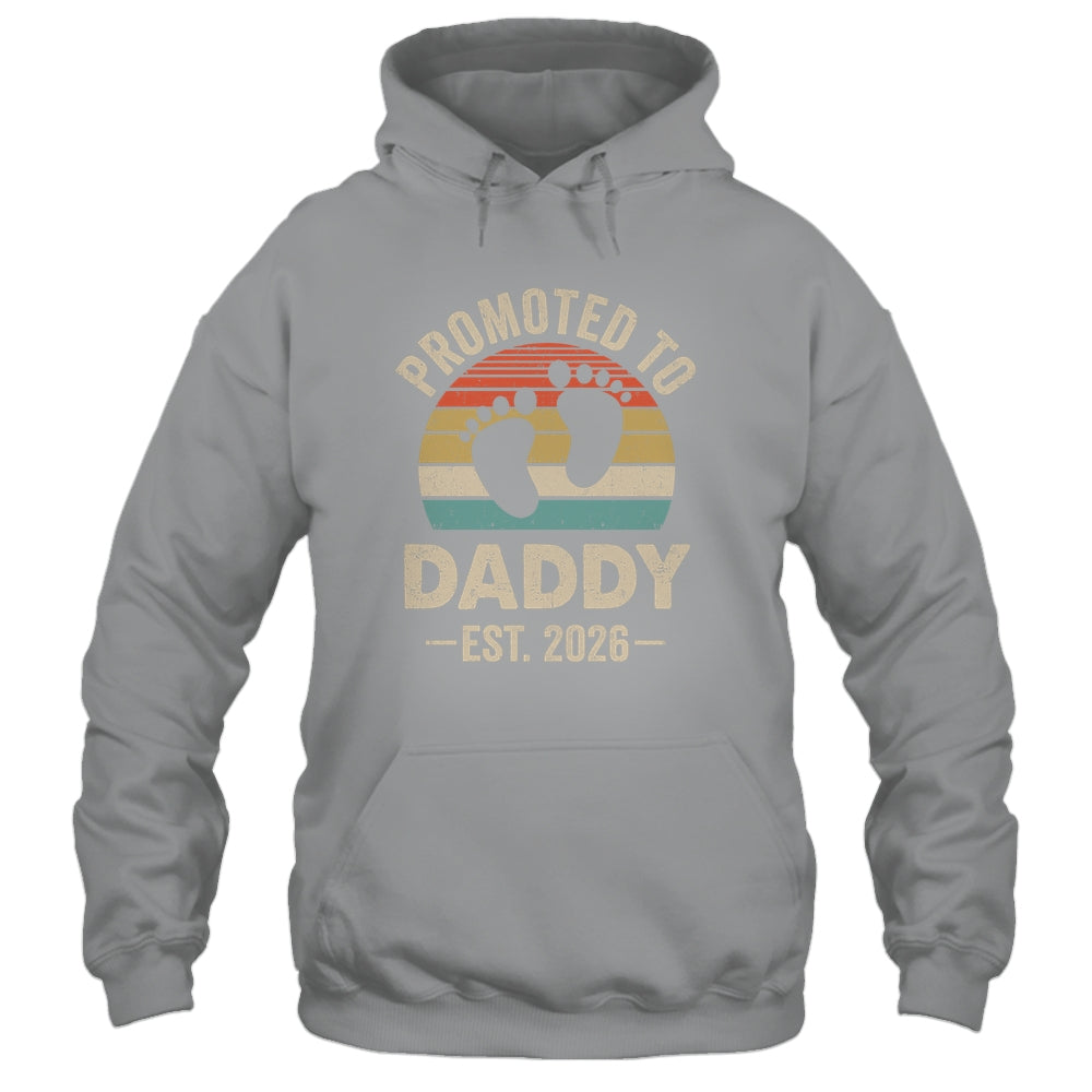 Promoted To Daddy Est 2026 Fathers Day Vintage Shirt & Hoodie | teecentury