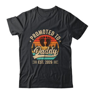 Promoted To Daddy Est 2026 Grandparents Baby Announcement Shirt & Hoodie | teecentury