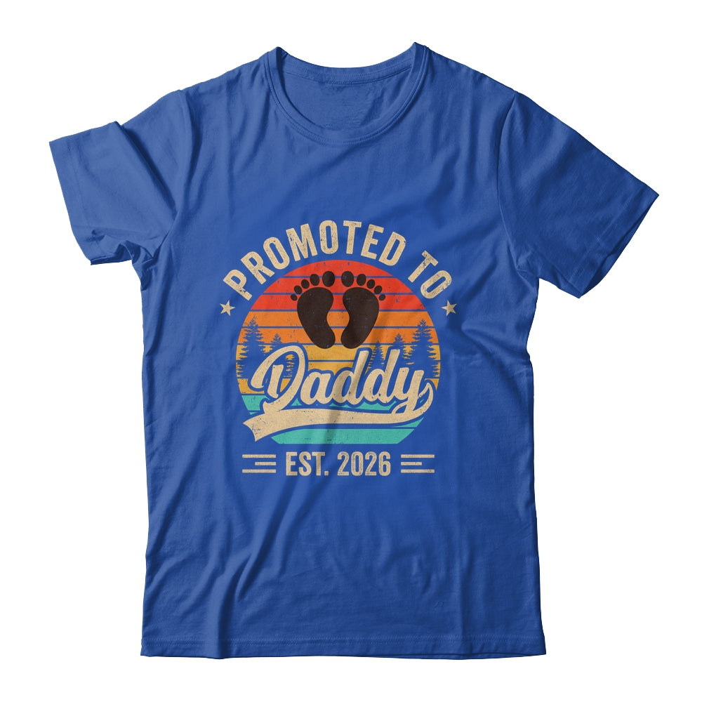Promoted To Daddy Est 2026 Grandparents Baby Announcement Shirt & Hoodie | teecentury