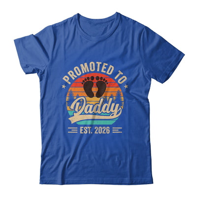 Promoted To Daddy Est 2026 Grandparents Baby Announcement Shirt & Hoodie | teecentury