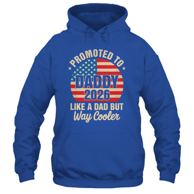 Promoted To Daddy Est 2026 Soon To Be New Grandad US Flag Shirt & Hoodie | teecentury
