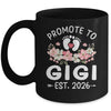 Promoted To Gigi 2026 First Time Floral New Gigi Mug | teecentury