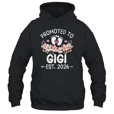 Promoted To Gigi 2026 First Time Floral New Gigi Shirt & Hoodie | teecentury