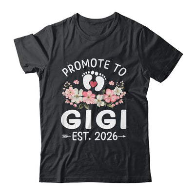 Promoted To Gigi 2026 First Time Floral New Gigi Shirt & Hoodie | teecentury