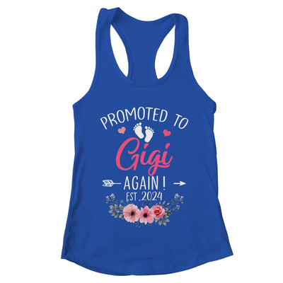 Promoted To Gigi Again Est 2024 Mothers Day Shirt & Tank Top | teecentury