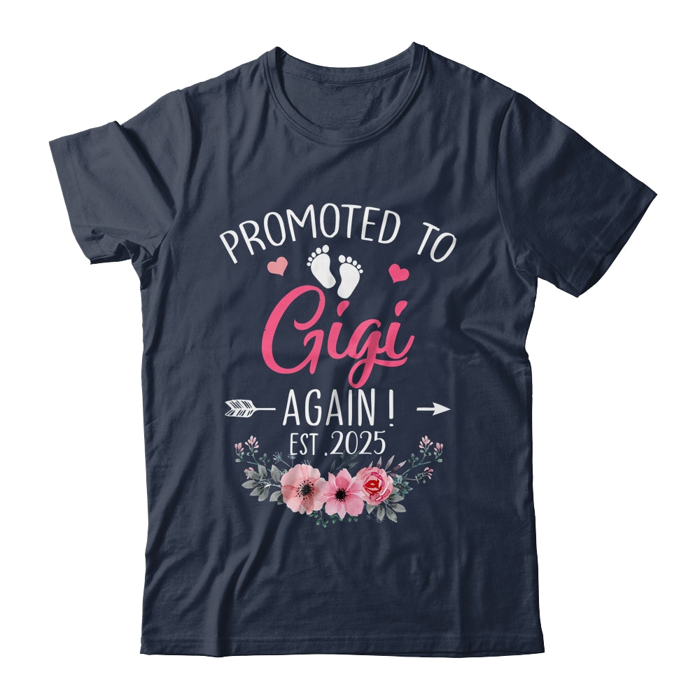 Promoted To Gigi Again Est 2025 Mothers Day Shirt & Tank Top | teecentury