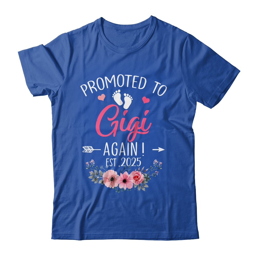 Promoted To Gigi Again Est 2025 Mothers Day Shirt & Tank Top | teecentury