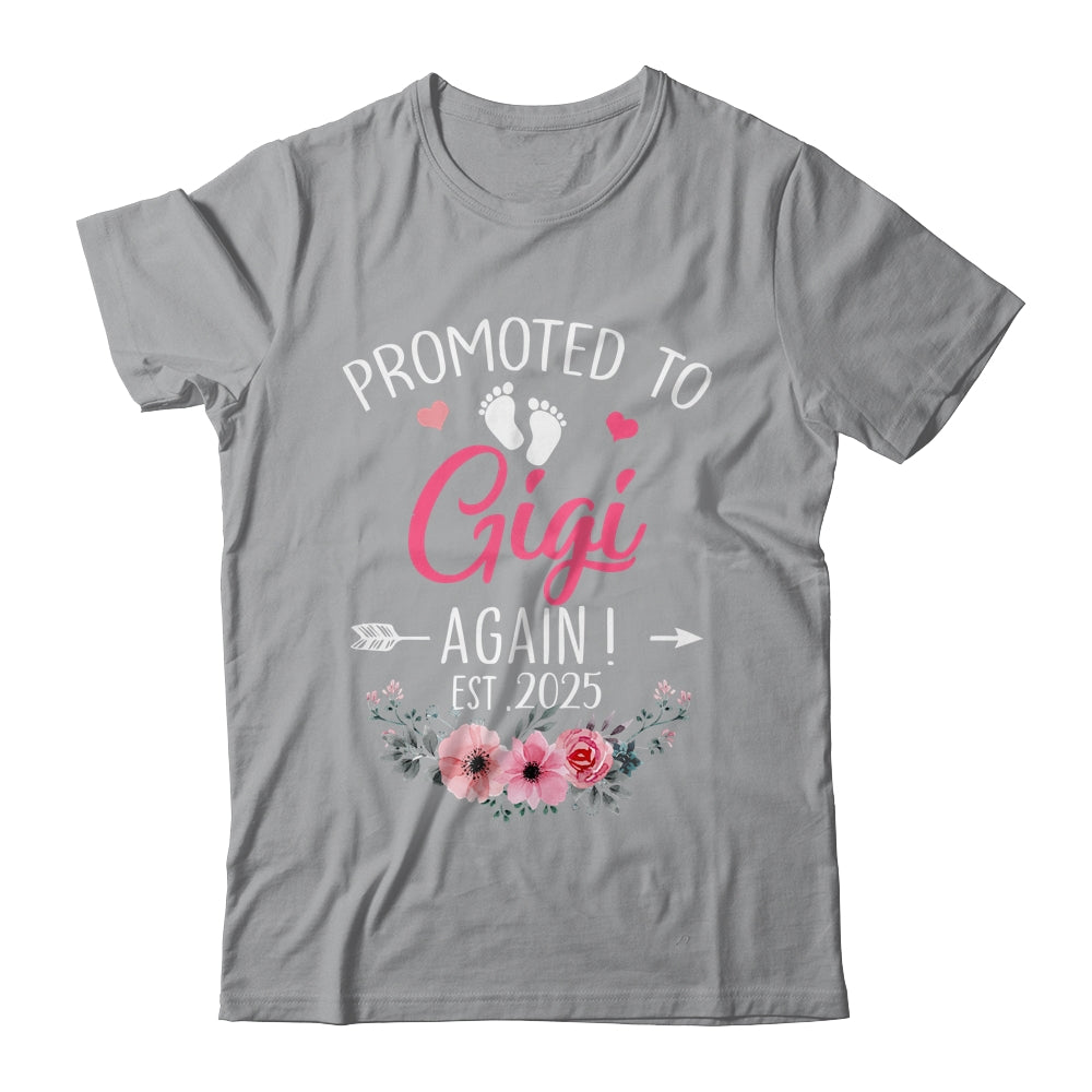 Promoted To Gigi Again Est 2025 Mothers Day Shirt & Tank Top | teecentury
