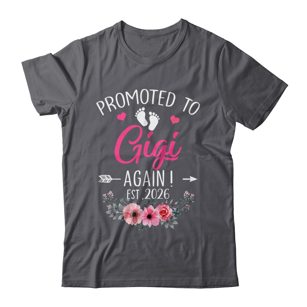 Promoted To Gigi Again Est 2026 Mothers Day Shirt & Tank Top | teecentury