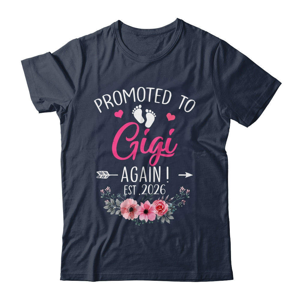 Promoted To Gigi Again Est 2026 Mothers Day Shirt & Tank Top | teecentury