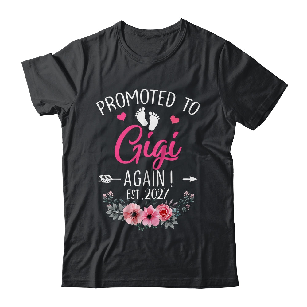 Promoted To Gigi Again Est 2027 Mothers Day Shirt & Tank Top | teecentury