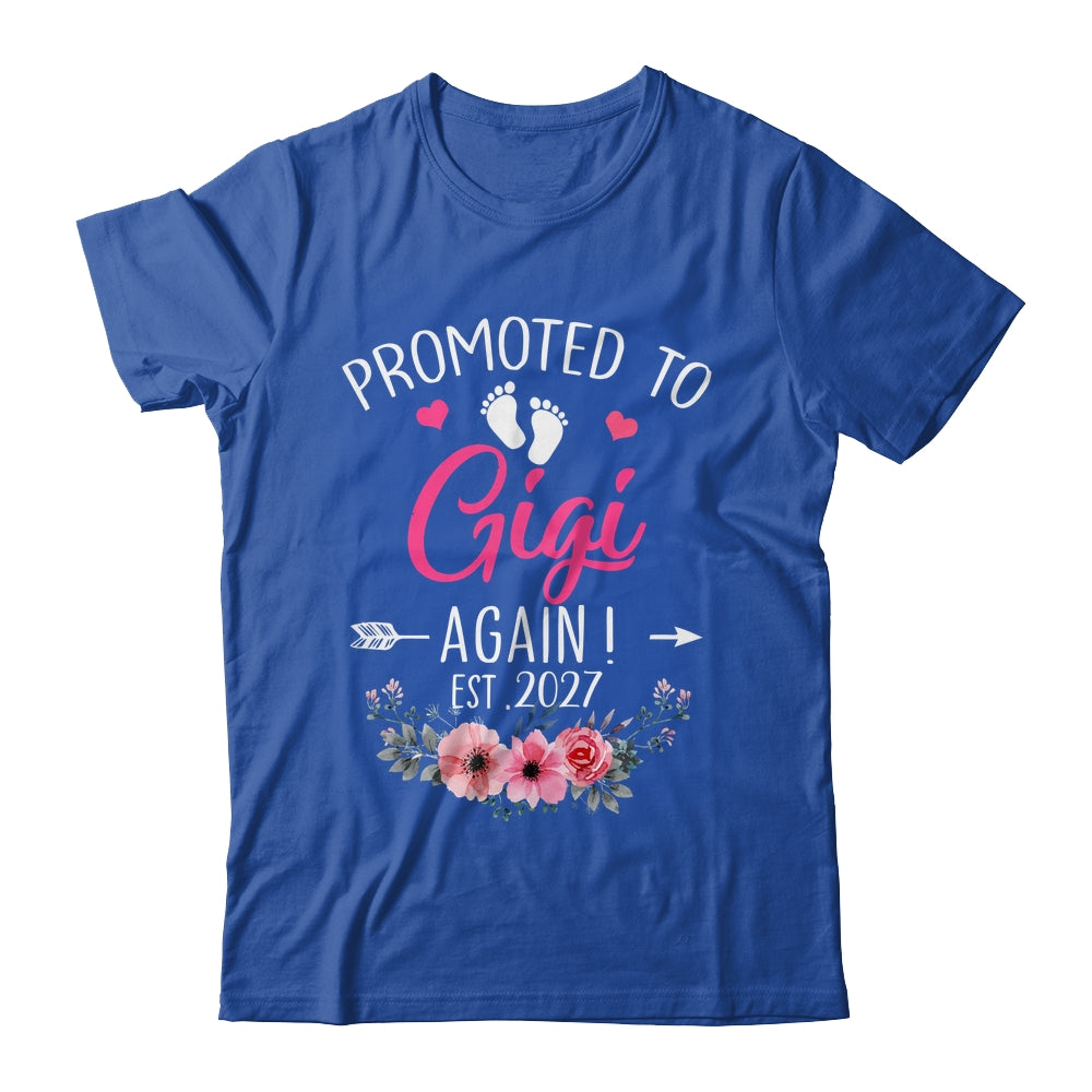 Promoted To Gigi Again Est 2027 Mothers Day Shirt & Tank Top | teecentury