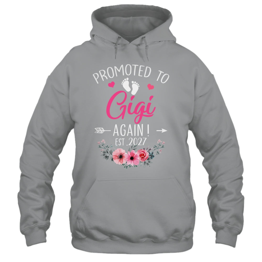 Promoted To Gigi Again Est 2027 Mothers Day Shirt & Tank Top | teecentury