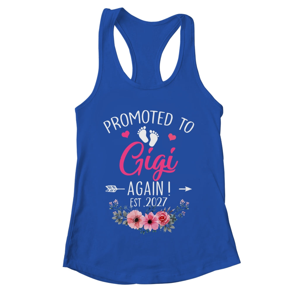 Promoted To Gigi Again Est 2027 Mothers Day Shirt & Tank Top | teecentury