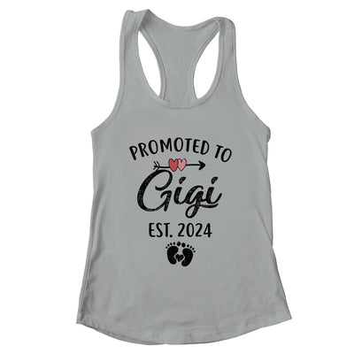 Promoted To Gigi Est 2024 First Time Mothers Day Shirt & Tank Top | teecentury