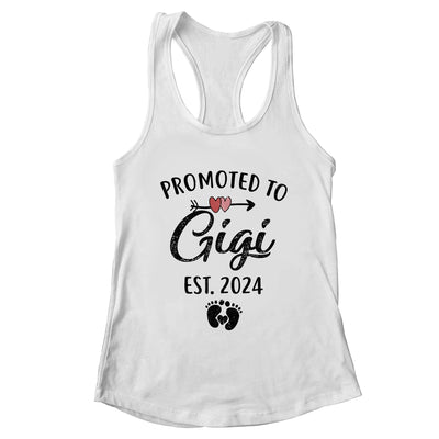 Promoted To Gigi Est 2024 First Time Mothers Day Shirt & Tank Top | teecentury