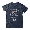 Promoted To Gigi Est 2024 Funny First Time Mothers Day Shirt & Tank Top | teecentury