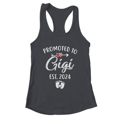 Promoted To Gigi Est 2024 Funny First Time Mothers Day Shirt & Tank Top | teecentury
