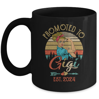 Promoted To Gigi Est 2024 Retro First Time Gigi Mug | teecentury