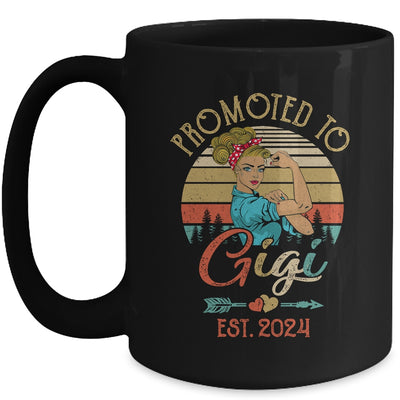 Promoted To Gigi Est 2024 Retro First Time Gigi Mug | teecentury