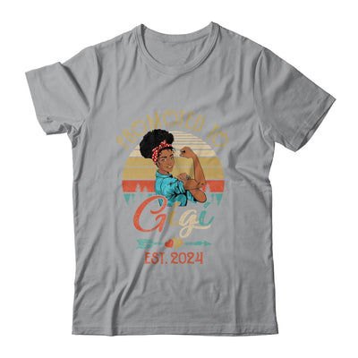 Promoted To Gigi Est 2024 Vintage First Time Gigi Shirt & Tank Top | teecentury